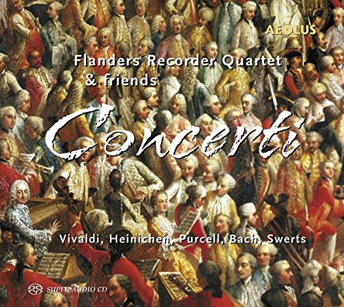 CD cover for "Concerti" by Flanders Recorder Quartet & Friends, featuring a painting.