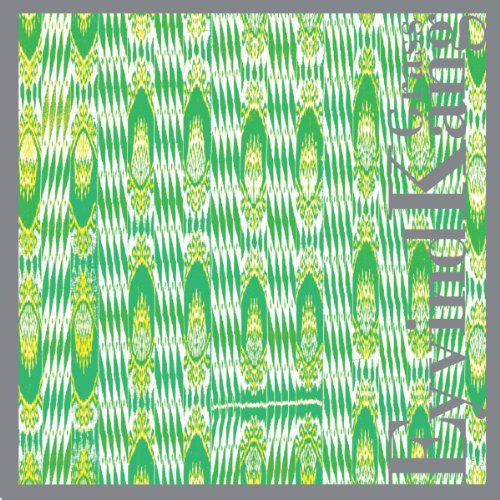 The image depicts a green and yellow patterned CD cover with grey border.