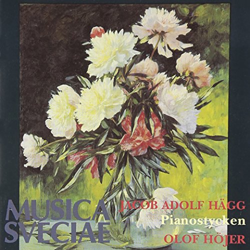 CD cover with a painting of white and pink peonies in a vase.