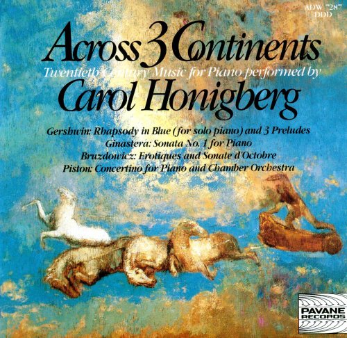 CD cover: "Across 3 Continents" by Carol Honigberg, featuring horses.