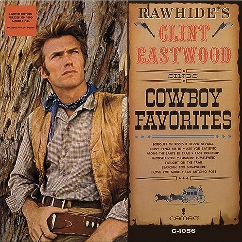 Clint Eastwood on vinyl album cover, "Rawhide's Clint Eastwood Sings Cowboy Favorites.