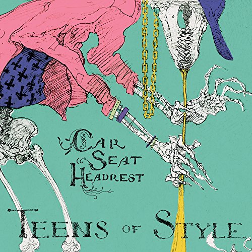 Album cover for Car Seat Headrest’s “Teens of Style” featuring skeletal figures.