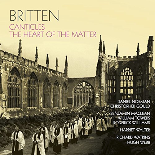 "CD cover featuring clergy walking towards a cathedral, sepia-toned with text overlay."