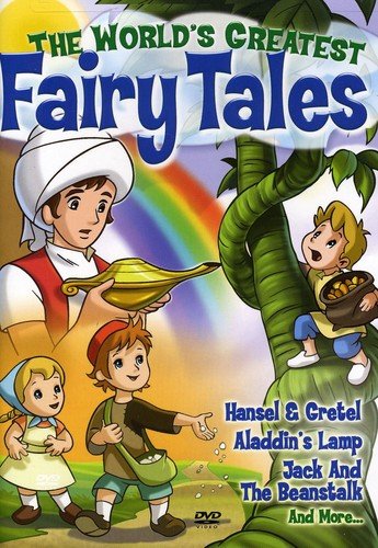 DVD cover for "The World's Greatest Fairy Tales" with cartoon illustrations.