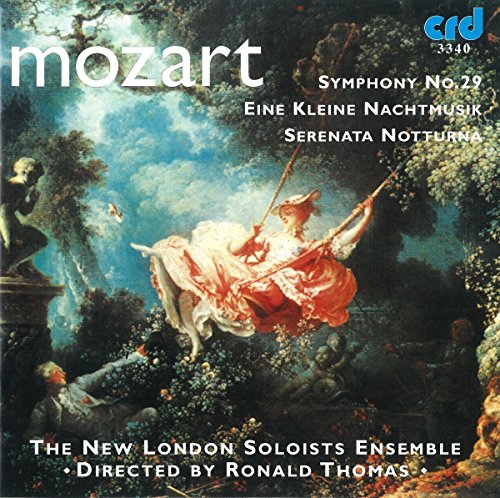 CD cover: Rococo painting of a woman on a swing, Mozart album.