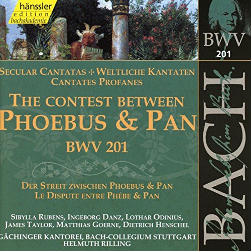 CD cover for Bach’s “The Contest Between Phoebus & Pan,” BWV 201.