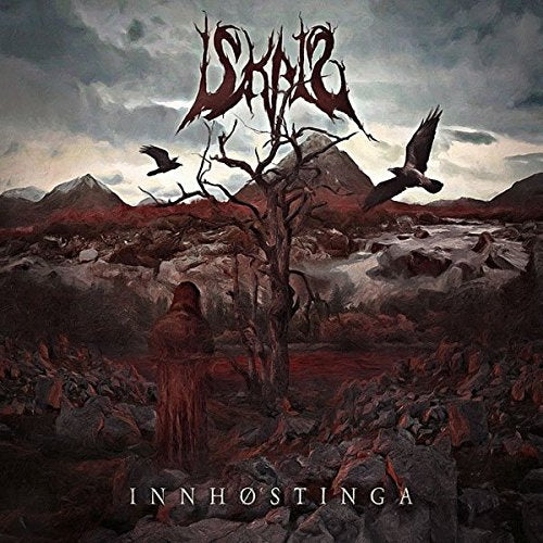 The image depicts a dark, gothic landscape with a barren tree and birds.