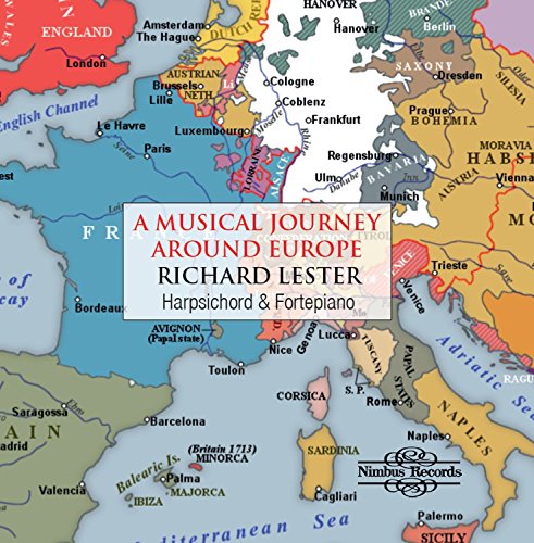 "Album cover with a map of Europe and title text overlay."