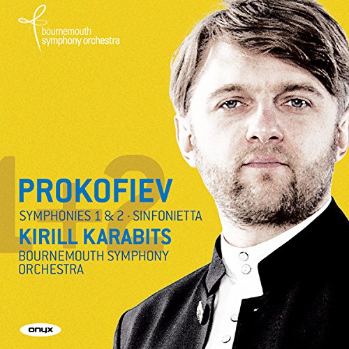 CD cover: portrait of Kirill Karabits with yellow and grey background.