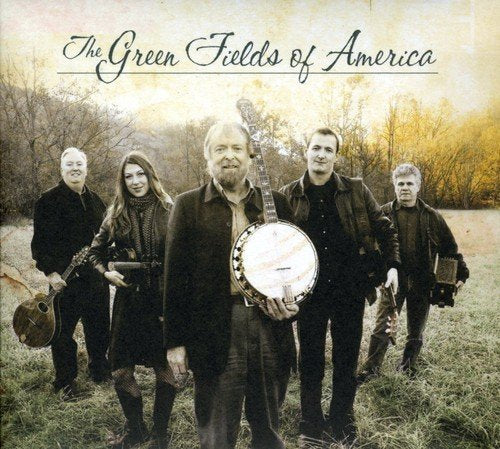 "CD cover featuring five musicians in a field, holding various instruments, sepia-toned."