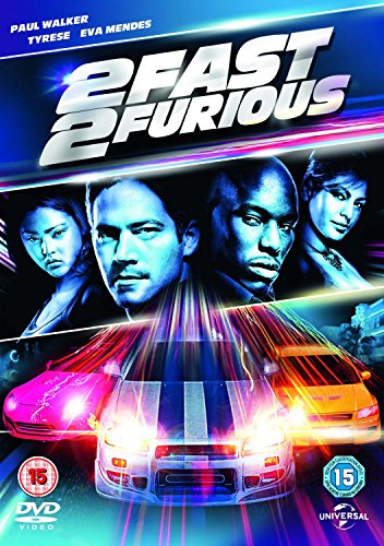 2 Fast 2 Furious" DVD cover featuring Paul Walker, Tyrese Gibson, and Eva Mendes.