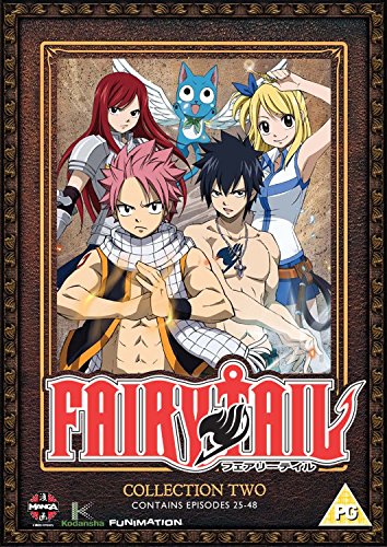 "Fairy Tail: Collection Two" DVD cover featuring anime characters in a brown ornate frame.