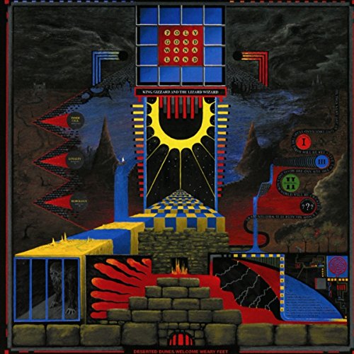Album cover for King Gizzard’s Polygondwanaland, featuring abstract geometric shapes.
