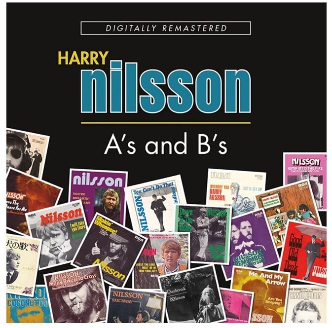 Harry Nilsson “A’s and B’s” CD cover with collage of record sleeves.