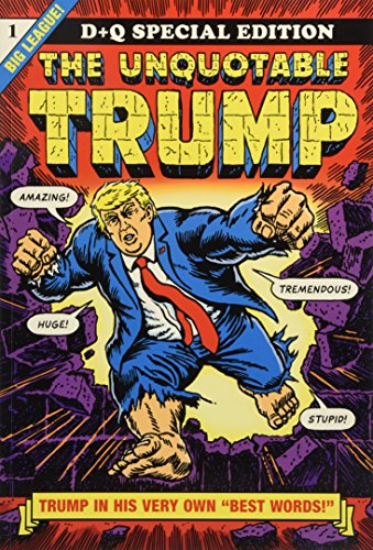 Comic book cover featuring caricature of Donald Trump in a dynamic pose, shouting.
