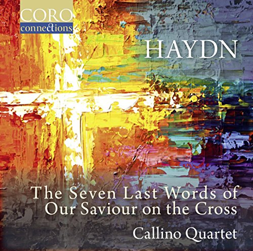 "CD cover featuring abstract cross artwork with 'HAYDN' and 'Callino Quartet' text."