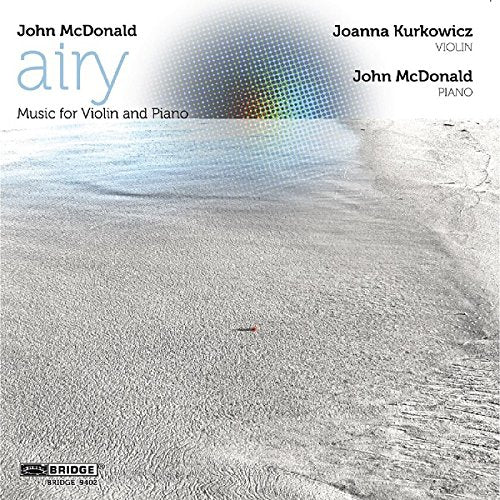 Album cover with sandy texture, featuring "airy" in blue text and artist names.