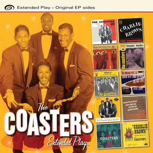 "The Coasters Extended Play" CD cover featuring the band in suits on orange background.