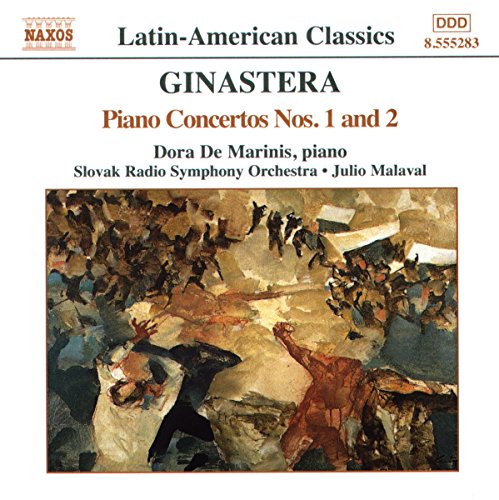 CD cover for Ginastera piano concertos with abstract painting.