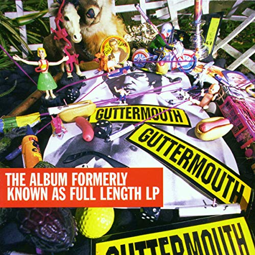 CD album cover with toys, hot dogs, and distorted text.