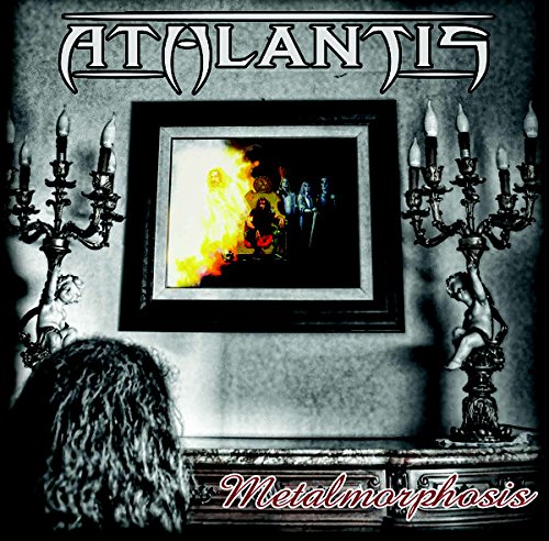 "Album cover featuring a framed image of people, surrounded by candelabras and ornate decor."