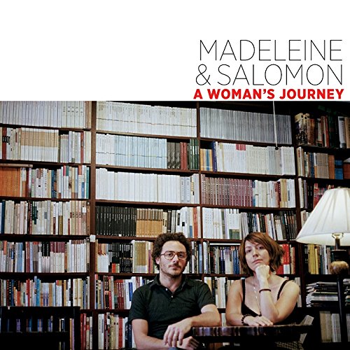 CD cover with a man and woman in front of a large bookshelf.