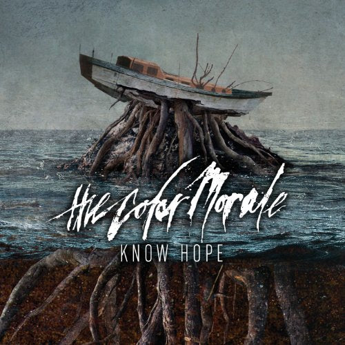 Album cover featuring a boat on tree roots in the water with white text overlay.