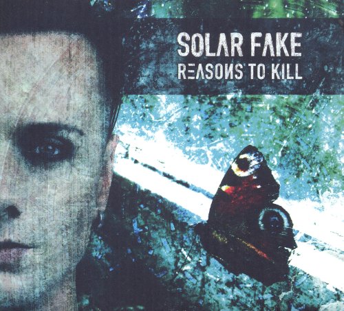"Album cover with a man's face and a gun on a stone."