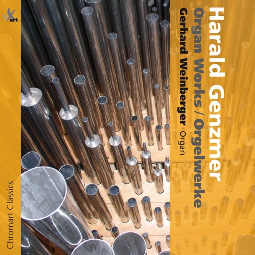 CD cover featuring organ pipes and text: Weinberger, Genzmer, Organ Works.