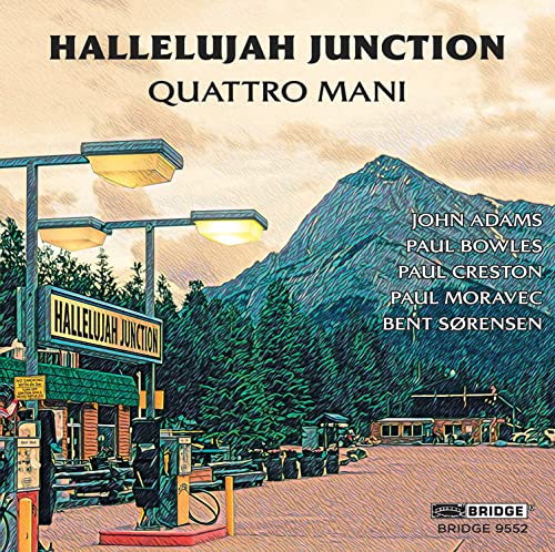 CD cover: "Hallelujah Junction" by Quattro Mani, featuring a mountain landscape.