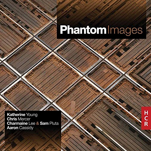 "CD cover with aerial view of rooftops, featuring 'Phantom Images' title and artist names."