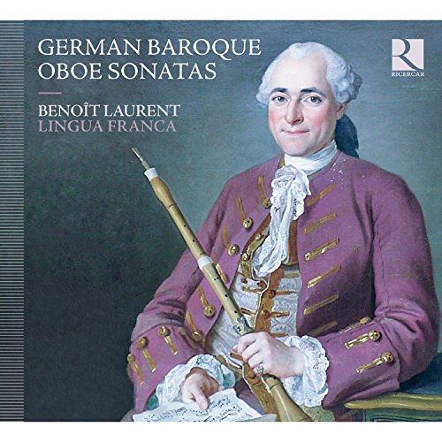 CD cover featuring a man in 18th-century attire holding an oboe.