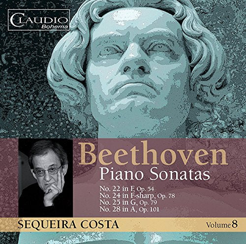 CD cover featuring Beethoven's bust and pianist Sequeira Costa's photo and name.