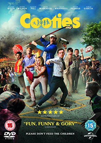 Cooties" DVD cover featuring a group of adults fighting zombie-like children.