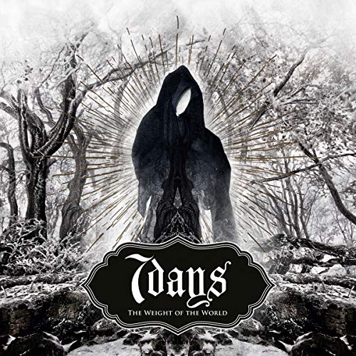 CD cover: hooded figure in a snowy, barren forest with band name "7days".