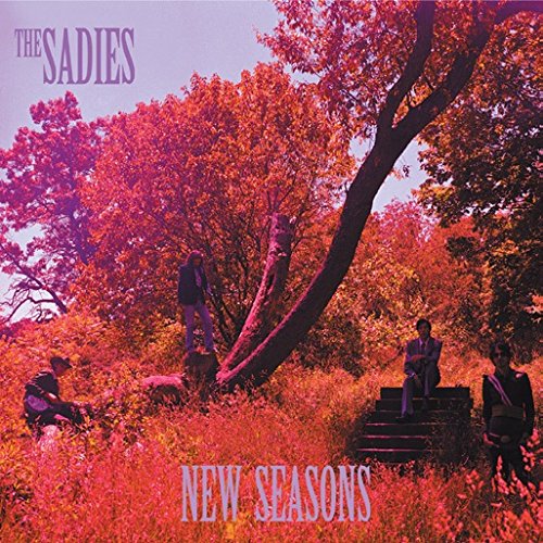 Album cover: "The Sadies - New Seasons" with red-toned forest scene and three silhouetted figures.