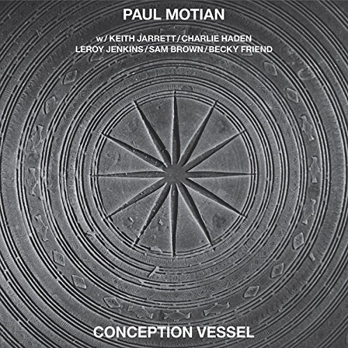 Paul Motian’s “Conception Vessel” CD cover: abstract concentric circles, dark gray.