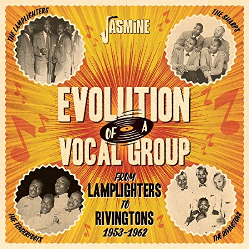 CD cover featuring four vintage photos of African American vocal groups.