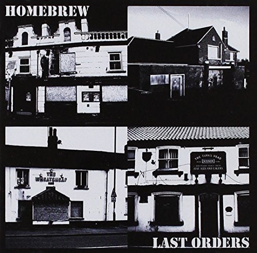 Black and white grid of four photos showing different pub exteriors.