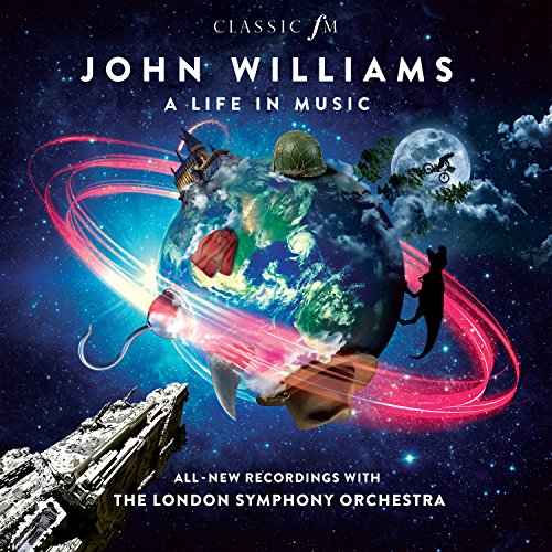CD cover for John Williams’ “A Life In Music” with fantastical imagery.