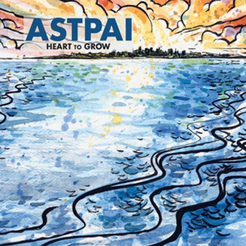 CD cover for Astpai’s “Heart To Grow” with watercolor seascape.