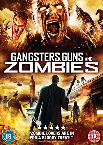 "DVD cover featuring a man with a gun amidst zombies and destruction."