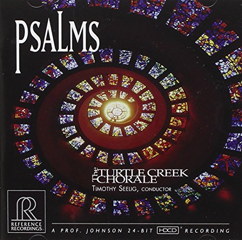 "CD cover with stained glass window image and 'PSALMS' title."