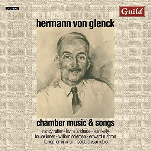 CD cover featuring a portrait of composer Hermann von Glenck.