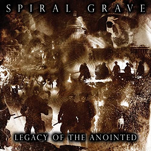 Dark album cover with figures, a capitol building, and skull imagery.
