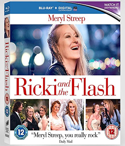 Blu-ray cover for "Ricki and the Flash" starring Meryl Streep.