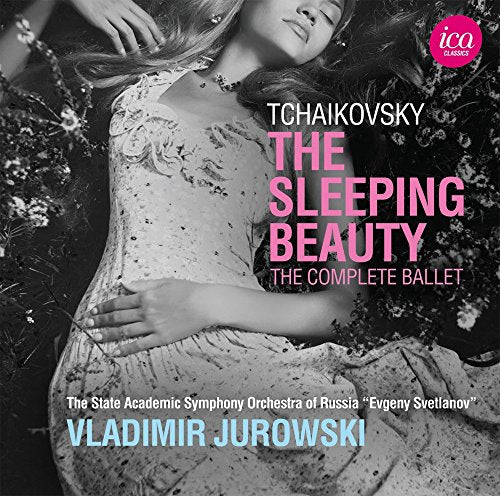 "Tchaikovsky: The Sleeping Beauty" CD cover featuring a woman in a white dress.