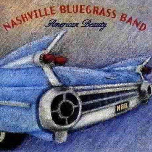"CD cover art featuring a blue vintage car with 'NBB' on the front."