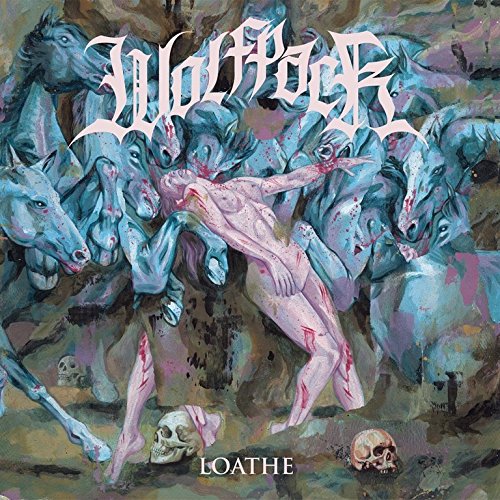 CD cover for Wolfpack’s “Loathe” featuring distorted figures and horses.