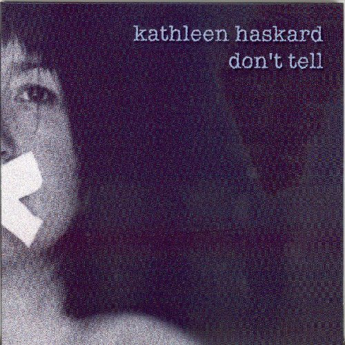 Black and white album cover with a woman's face and tape over her mouth.